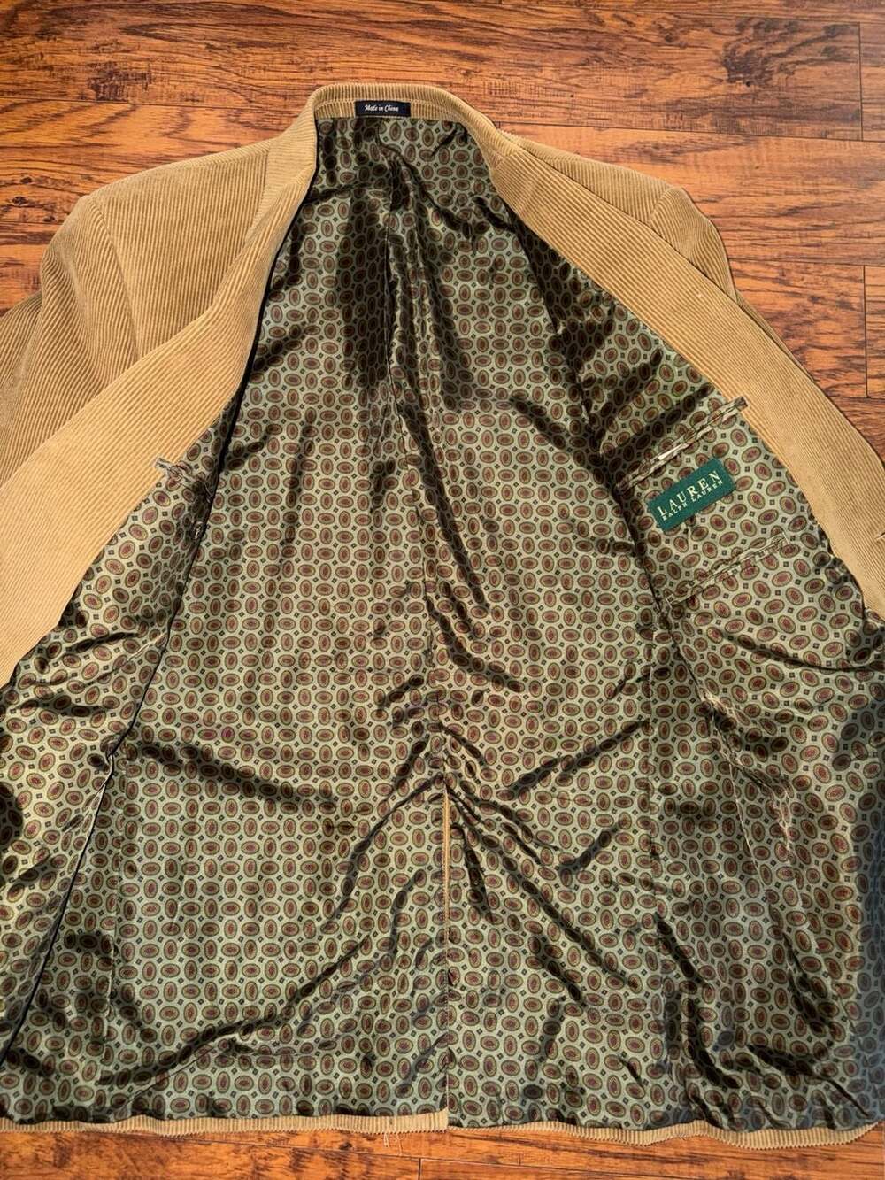 Lauren Ralph Lauren Tan Corduroy Sport Coat Blazer 44L - Picture 2 of 9